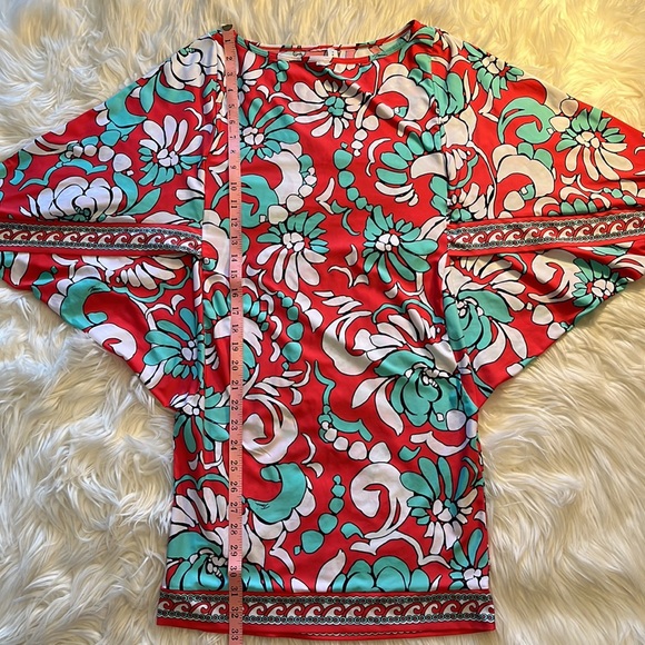 Trina Turk Garden Bloom Swim Cover-Up Tunic Dress - Picture 9 of 15